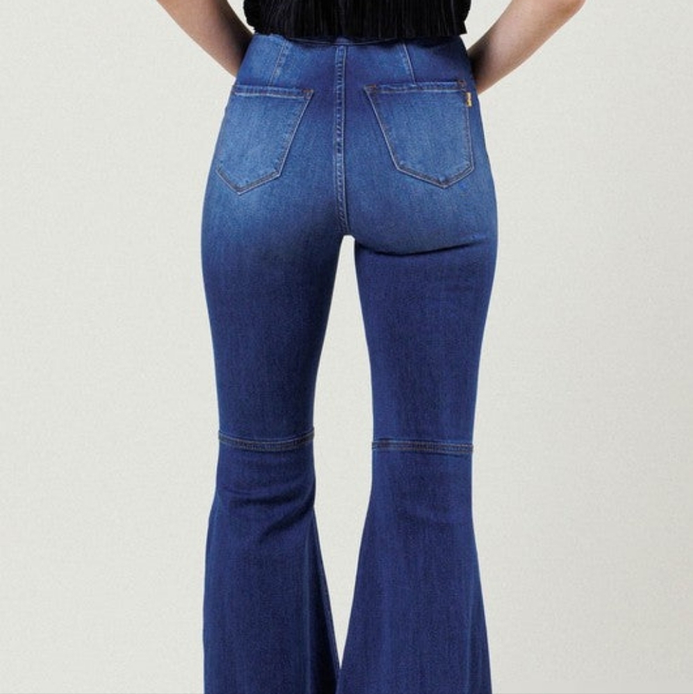 VIBRANT Flare Ripped Jeans - Picture 3 of 6
